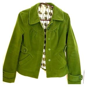Beautiful green peacoat, warm and stylish